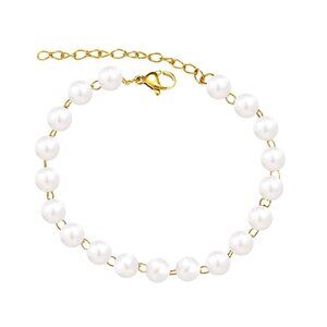 Simple Pearl Bracelet Fashion Jewelry S925, Gold